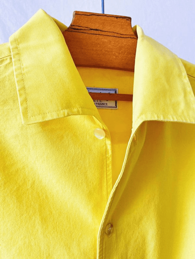 Chemise Jaune Vintage - "Made in France" - XL