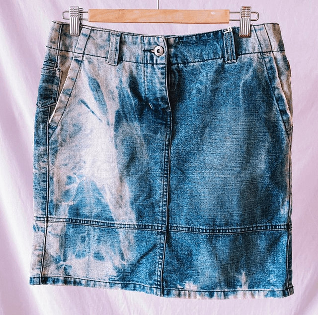 Jupe en jean effet délavé VINTAGE - M 38