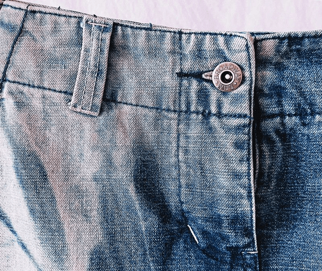 Jupe en jean effet délavé VINTAGE - M 38